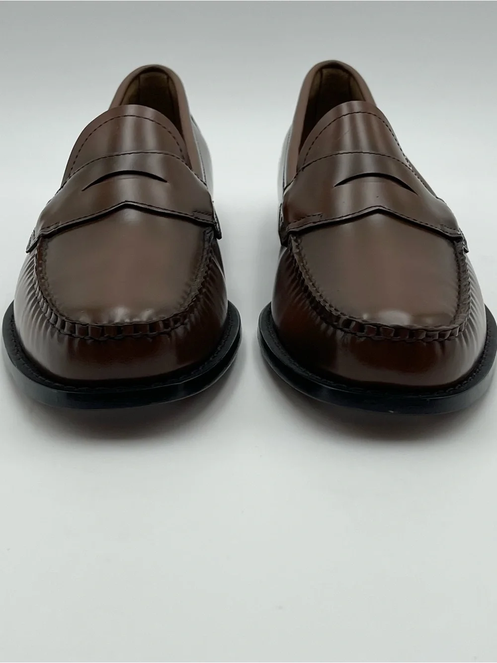 G.H. Bass Men SZ 13D Logan Weejun Cognac Leather Penny Loafers MSRP $195